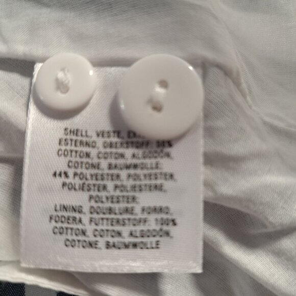 Anthropologie Maeve Blue White Striped Asymmetrical High Low Wrap Skirt … - Picture 4 of 5